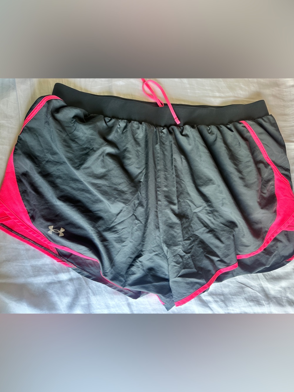 Under Armour Gray Shorts with Pink Drawstring